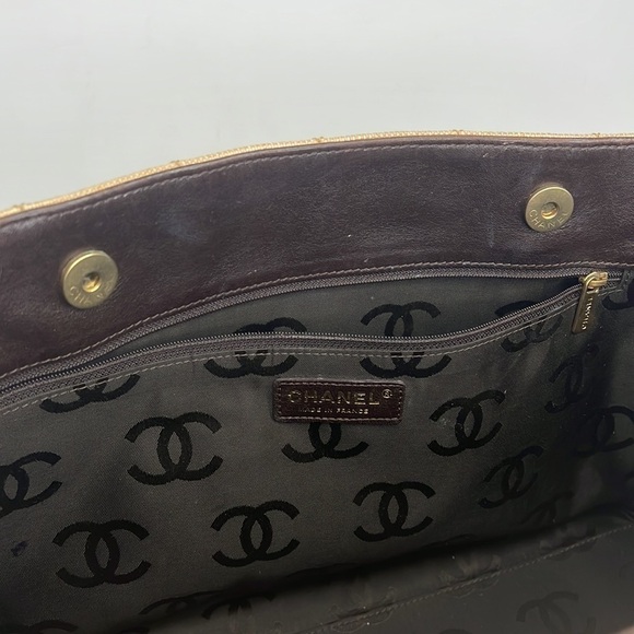 Chanel Grand Tote in Grasscloth Linen Shoulder Tote Bag - Picture 11 of 14